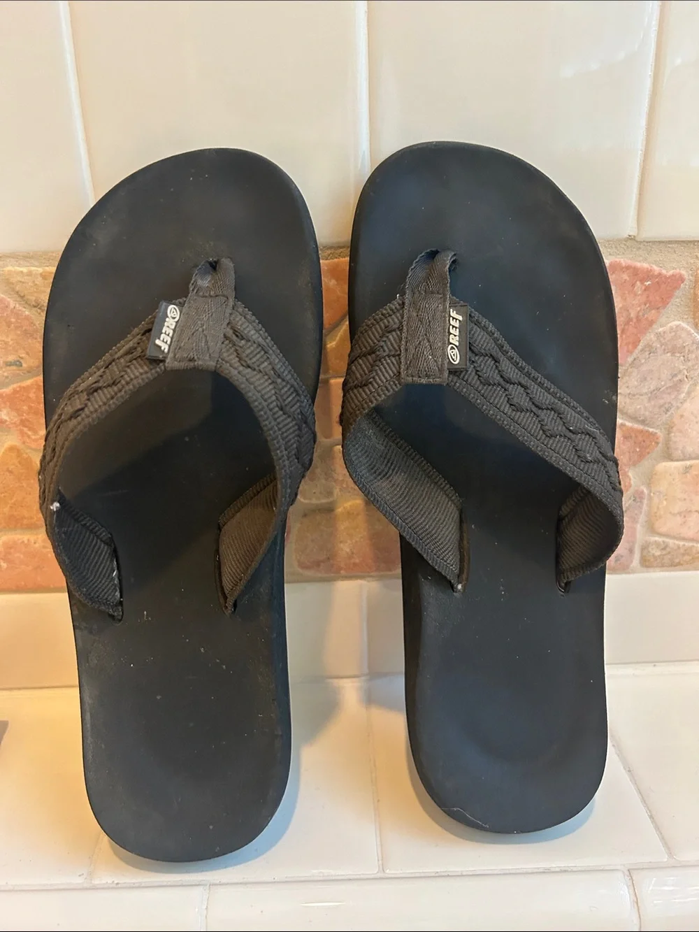 Reef Men’s Black Strap Flip Flops